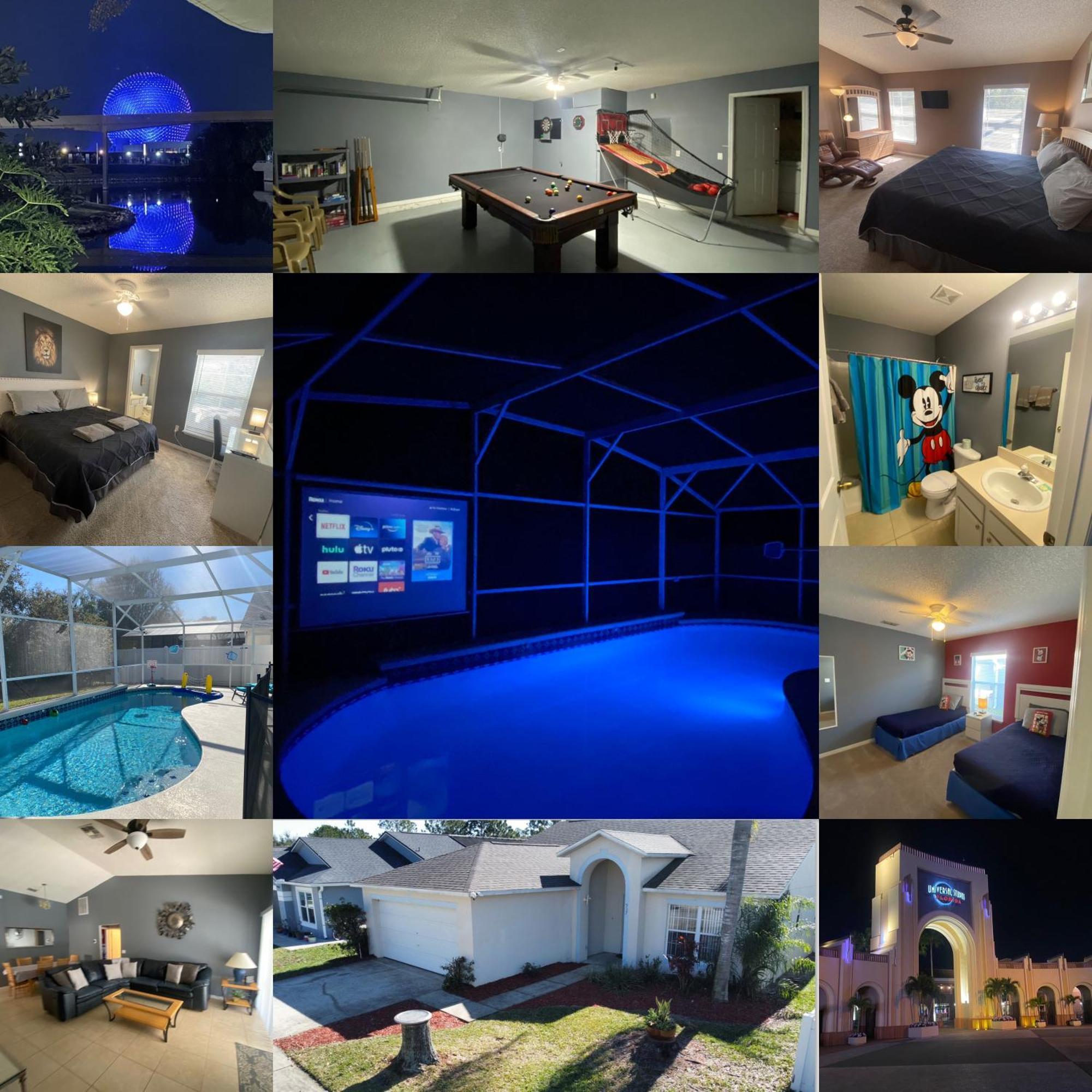 3 Bedroom Villa With Poolside Cinema And Games Room Close To Theme Parks Sleeps 6 Plus 2 Ορλάντο Εξωτερικό φωτογραφία